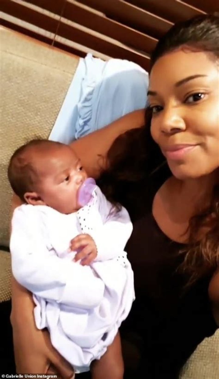 Gabrielle Union Shares Picture Where She Is Receiving Baby Kaavia From Her Surrogate