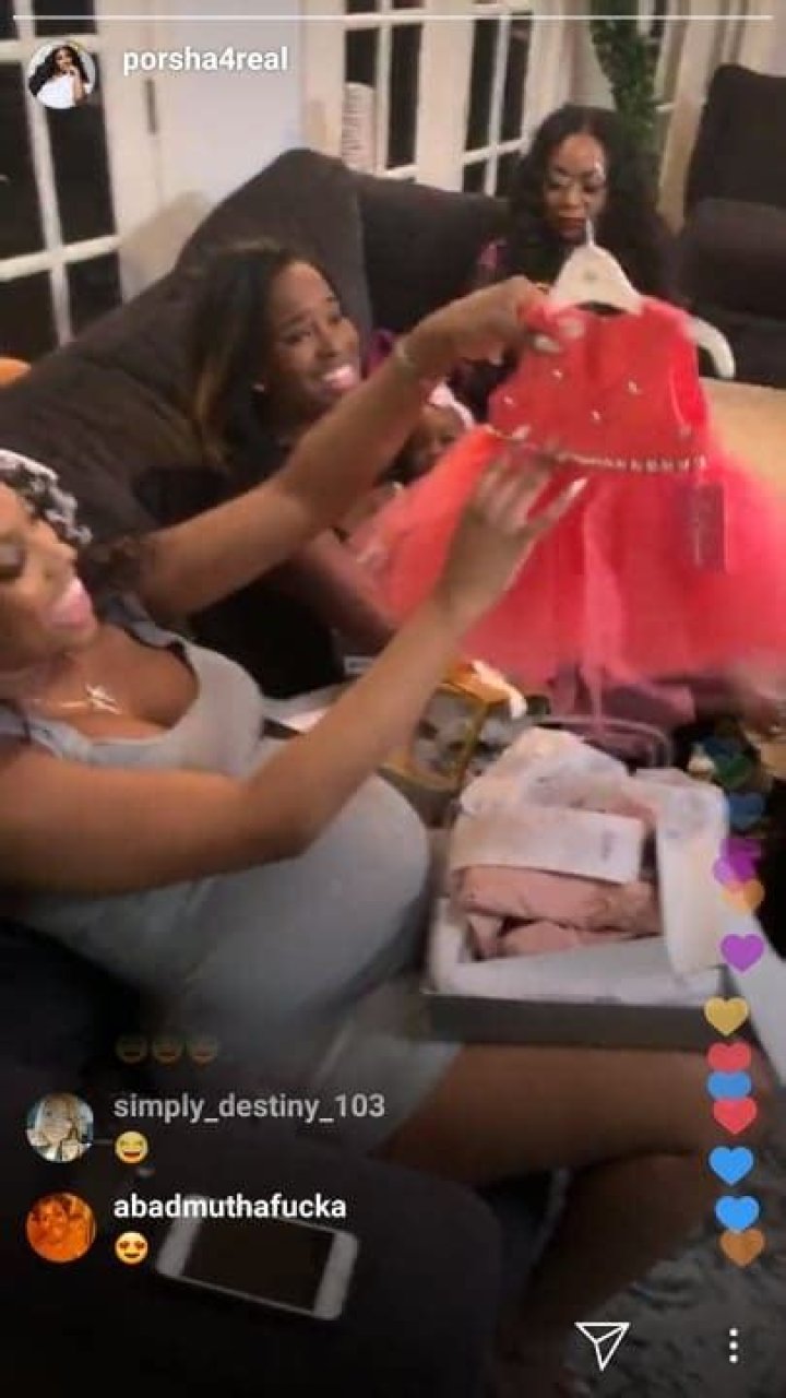 Porsha Williams’ Fiance Dennis McKinley Films Her Baby Bump On His ‘Daddy Cam’ – She Gushes Over The Gifts For Baby PJ – Check Out The Pics