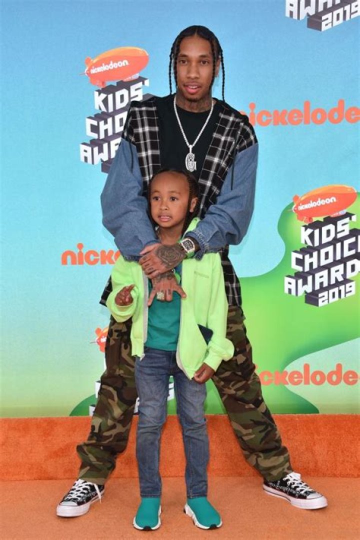 Tyga Is Twinning With His And Blac Chyna’s Son King Cairo At The Kids Choice Awards